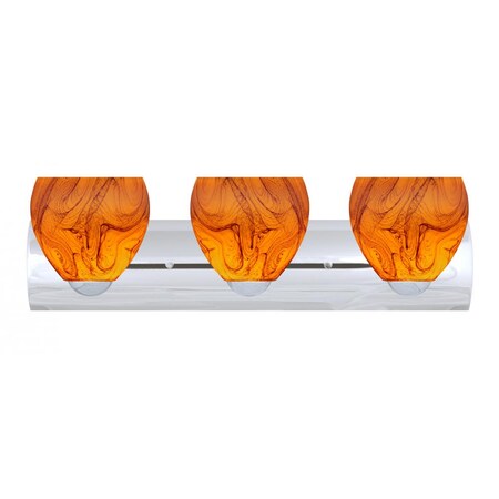 Besa Lighting Besa Wall Bolla Chrome Habanero 3x9W LED 3WZ-4122HB-LED-CR